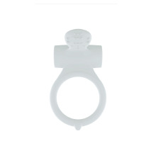 Эрекционное кольцо Dorcel Power Clit White PHOSPHO с вибрацией, белое, светится в темноте