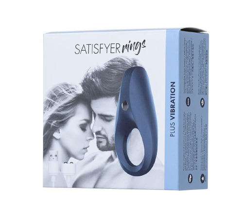 Ерекційне віброкільце Satisfyer Rocket Ring з подовженим стимулятором клітора, перезаряджуване