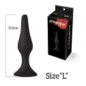Анальная пробка на присоске MAI Attraction Toys №34 Black, длина 12,5см, диаметр 3,2см