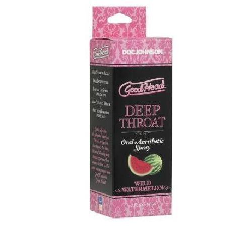 Спрей для мінету Doc Johnson GoodHead DeepThroat Spray - Watermelon 59 мл для глибокого мінету