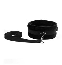 Ошейник с поводком NeDlyaSkuki Soft Toch Light черный