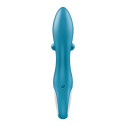 Вибратор кролик с тройным отростком Satisfyer Embrace me Turquoise, 2 мотора, диаметр 3,6 см