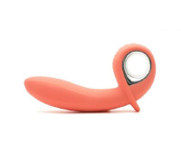 Анальный вибратор KisToy Klein Orange с надувающимся кончиком, unisex, диаметр 35-50мм