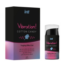 Жидкий вибратор Intt Vibration Cotton Candy (15 мл), густой гель, очень вкусный, действует до 30 мин