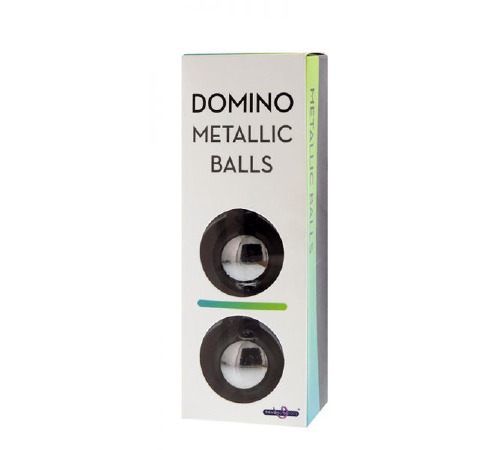 Кульки вагінальні DOMINO METALLIC BALLS, CHROME BLACK