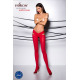 Эротические колготки TIOPEN 005 roso 1/2 (60 den) - Passion, с вырезом, оригинальный пояс