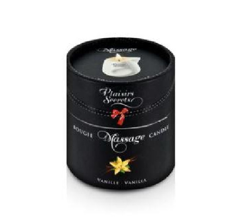 Массажная свеча Plaisirs Secrets Vanilla (80 мл) подарочная упаковка, керамический сосуд
