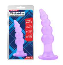Анальная пробка елочка Hi-Rubber Purple Chisa