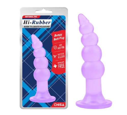 Анальна пробка ялинка Hi-Rubber Purple Chisa