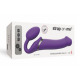 Безремінний страпон з вібрацією Strap-On-Me Vibrating Violet L, діам. 3,7 см, пульт ДК, регульований