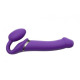 Безремінний страпон з вібрацією Strap-On-Me Vibrating Violet L, діам. 3,7 см, пульт ДК, регульований