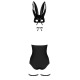 Эротический костюм кролика Obsessive Bunny costume S/M, black, боди, чокер, гартеры, чулки, маска