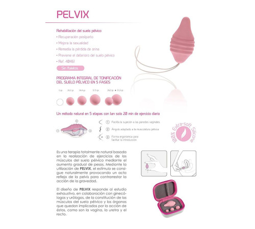 Тренажер Кегеля Femintimate Pelvix Concept с набором грузов, анатомически правильный