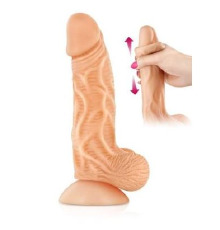 Фаллоимитатор с подвижной крайней плотью Real Body - Real JO, диаметр 4см, TPE