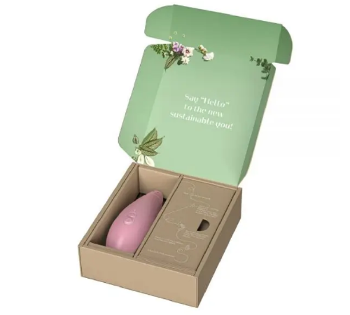 Бесконтактный клиторальный стимулятор Womanizer Premium ECO из био материалов, PINK