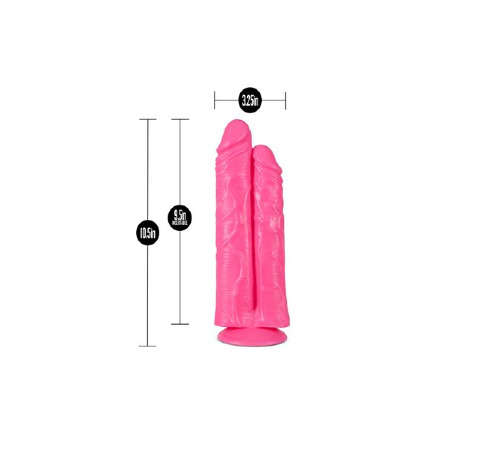 Двойной фаллоимитатор  BIG AS FUK 10INCH DOUBLE COCK PINK      