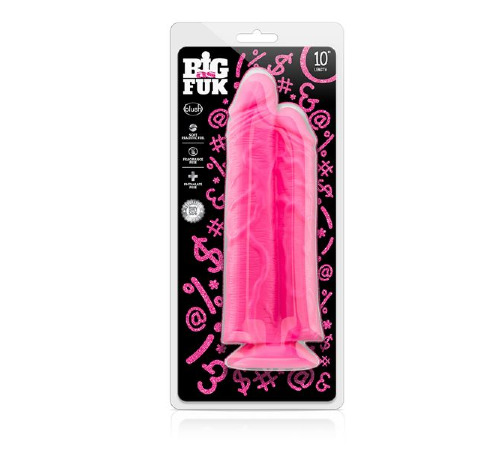 Двойной фаллоимитатор  BIG AS FUK 10INCH DOUBLE COCK PINK      