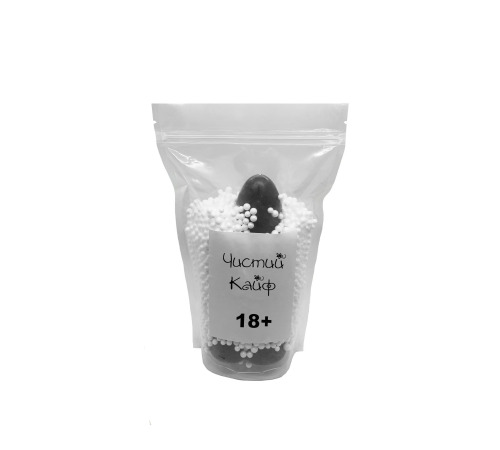 Крафтовое мыло-член с присоской Чистый Кайф Black size M, натуральное