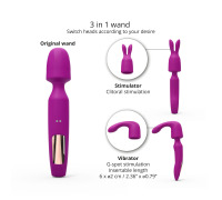 Вибромассажер с двумя насадками Love To Love R-EVOLUTION SWEET ORCHID, гибкая головка