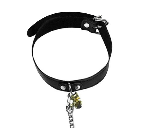 Ошейник с колокольчиками и поводком-цепочкой