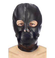 Капюшон с кляпом для БДСМ Fetish Tentation BDSM hood in leatherette with removable gag