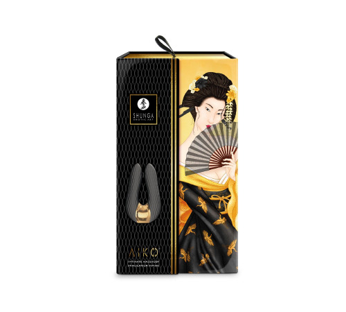 Вибратор для клитора Shunga Aiko Black, гибкие кончики