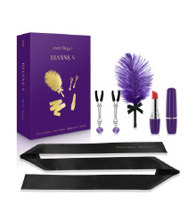 Подарочный набор RIANNE S Ana's Trilogy Set I: помада-вибратор, перышко, зажимы для сосков, повязка