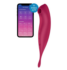 Смарт-вибратор для клитора с вакуумной стимуляцией Satisfyer Twirling Pro+ dark red