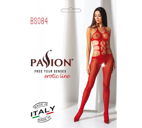 Эротический бодистокинг Passion BS084 red