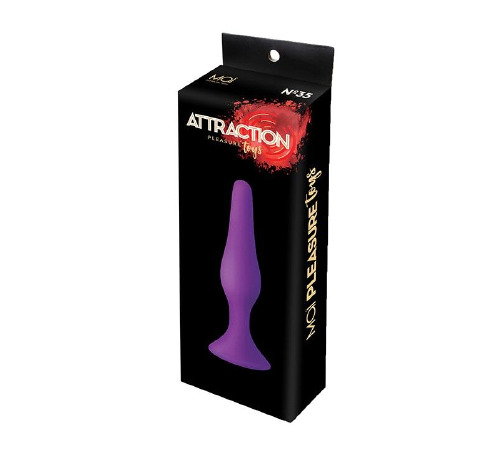 Анальна пробка з присоскою MAI Attraction Toys №35 Purple, довжина 15,5 см, діаметр 3,8см