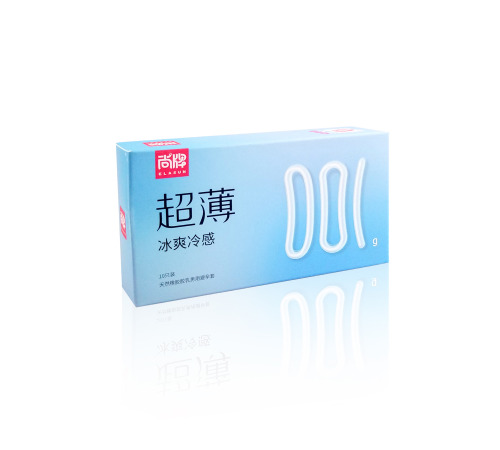 Ультратонкие презервативы Elasun 001 с охлаждающим єффектом и увеличенным количеством смазки