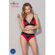 Трусики с широкой резинкой и кружевом Passion PS001 PANTIES red/black, size M