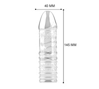 Насадка на пеніс гелева, добре тягнеться, розмір універсальний