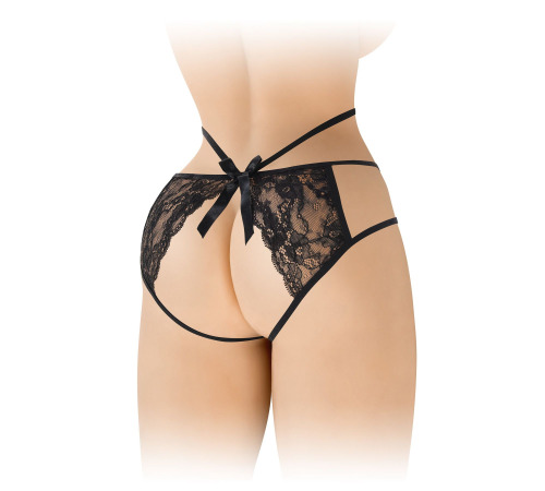 Трусики с открытой попкой Fashion Secret Nadia Black