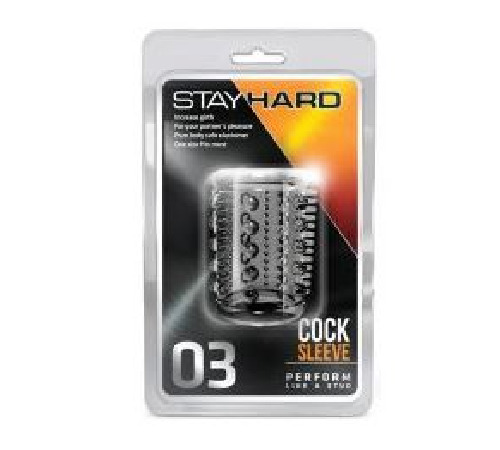 Насадка STAY HARD - COCK SLEEVE 03, CLEAR