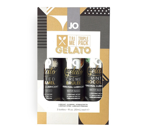 Набор System JO Tri-Me Triple Pack - Gelato (3 х 30 мл) три разных вкуса серии Джелато