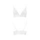 Эластичный топ с кружевом Passion PS001 TOP white, size L
