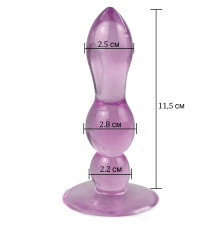 Гелева анальна пробка на присосці Кульки Каплевидні, Бузковий