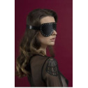 Маска на глаза с заклепками Feral Feelings - Blindfold Mask, натуральная кожа, черная