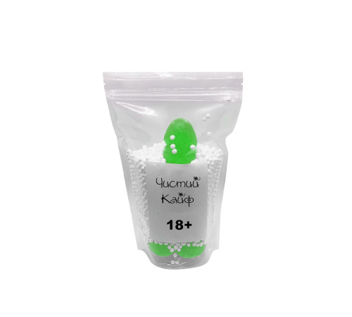 Крафтовое мыло-член с присоской Чистый Кайф Green size L натуральное