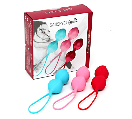 Вагінальні кульки Satisfyer V Balls (3 пари), діаметр 3,4 см, маса 79-114-150г, монолітні
