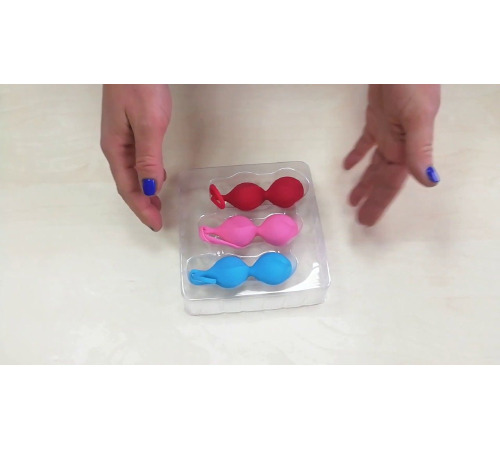 Вагінальні кульки Satisfyer Strengthening Balls (3шт), діаметр 3,8 см, маса 62-82-98г, монолітні