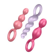 Набор анальных игрушек Satisfyer Plugs colored (set of 3) - Booty Call, макс. диаметр 3см