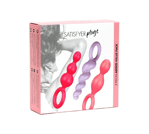 Набір анальних іграшок Satisfyer Plugs (set of 3) - Booty Call, макс. діаметр 3 см