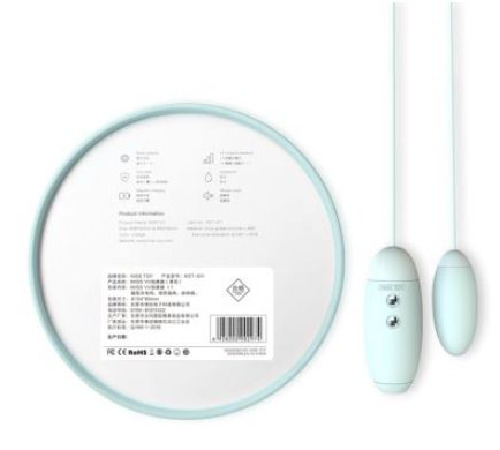 Вакуумный стимулятор с виброяйцом 2-в-1 KISTOY Miss VV Cyan