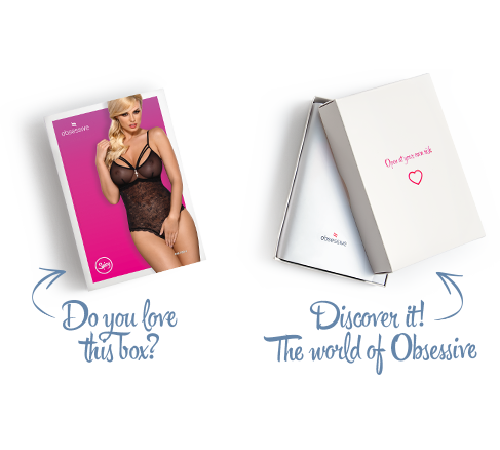 Кружевное боди с доступом 818-TED-1 teddy XS/S, черное