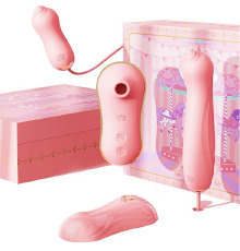 Набір секс-іграшок Zalo UNICORN Vibratrion&Thrusting Set - PINK
