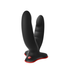 Двойной фаллоимитатор Fun Factory RYDE black, гибкие стволы, присоска