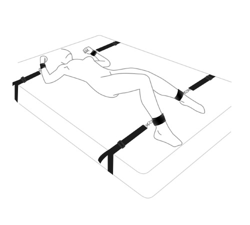 Розтяжка на ліжко BDSM No pain - No game MidNight