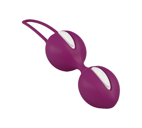 Вагинальные шарики Fun Factory SMARTBALLS DUO, бордово-белые, 2 шт, диаметр 3,2 и 3,6 см